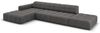 Micadoni Ecksofa Jennifer 5-Sitzer Links Samt Grau Bild 3
