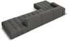 Micadoni Ecksofa Jennifer 5-Sitzer Links Samt Grau Bild 4