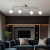 LED Deckenlampe, chrom, Glas, verstellbare Spots, L 60 cm Bild 3