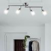 LED Deckenlampe, chrom, Glas, verstellbare Spots, L 60 cm Bild 4