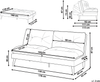 Schlafsofa 3-Sitzer YILA Stoff Grau Bild 2