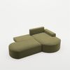Ecksofa Schlafsofa Sofa VENEDIG Stoff Salvador Olivgrün Ottomane Rechts Bild 3