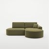 Ecksofa Schlafsofa Sofa VENEDIG Stoff Salvador Olivgrün Ottomane Rechts Bild 2