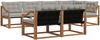 vidaXL Outdoor-Sofagarnitur mit Kissen 7 pcs Natürlich und Hellgrau 3369562 Bild 2