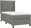 vidaXL Boxspringbett mit Matratze & LED Dunkelgrau 90x190 cm Stoff 3138438 Bild 4