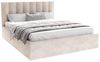 FDM Polsterbett Bettgestell Bettrahmen 120x200, 140x200, 160x200, 180x200 (Dunkelblau, Gelb, Rot, Weiß, Schwarz, Pink, Grau uvm, gepolstertes Bett mit Mettalrahmen für Erwachsene), mit hydraulischer Klappfunktion für mehr Stauraum Bild 4