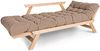 Marior HOME 'ALLEGRO' Klappsofa, Buchenholz, Unbehandelt, Beige Bild 2