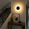 LED Wandleuchte, schwarz matt, Glas rauchfarben, D 30 cm Bild 2