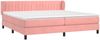 vidaXL Boxspringbett mit Matratze Rosa 200x200 cm Samt 3127636 Bild 3
