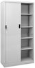 vidaXL Büroschrank mit Schiebetür Hellgrau 90 x 40 x 180 cm Stahl [335959] Bild 2