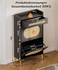 Yorbay Schuhschrank Schmal,Schuhkipper mit 2 Klappen & 1 Schublade,Rattan-Deko (60 x 24 x 110,5 cm) Metallbeinen & Haken, für Flur & Eingangsbereich Bild 4