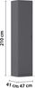 rauch Allrounder, Garderobenschrank, Mehrzweckschrank, 1-türig, mit 4 Einlegeböden, Farbe Grau metallic, BxHxT 47x210x41cm Bild 4