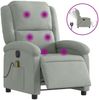 vidaXL Massagesessel Elektrisch Hellgrau Samt 3204289 Bild 2