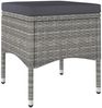 vidaXL 5-tlg. Garten-Bistro-Set Poly Rattan & Massivholz Akazie Grau 3058377 Bild 5