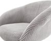 Drehstuhl Vinka-Flex mit Armlehnen Cord Silbergrau Kreuzgestell breit Effektfinish Titan 360° drehbar Taschenfederkern Bild 4