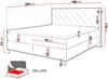 Boxspringbett 'Enzo' Beige 180x200 cm Bild 5
