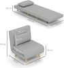 HOMCOM Relaxsessel mit Bettfunktion, verstellbare Rückenlehne, bis 150 kg Belastbar, Hellgrau, 72 x 78 x 79 cm Bild 5