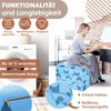 KESSER® Klappmatratze Gästematratze 3-fach Faltmatratze faltbar zum Sitzhocker | Schaumstoff 25kg/m³ extra dick 15cm atmungsaktiv waschbar abnehmbarer Bezug | Matratze inkl. Camping Tragetasche Blau, 140 x 195 x 15 cm Bild 2
