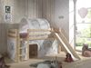 Vipack 'Pino' Spielbett natur, inkl. Rutsche, mit Vorhang und Tunnel 'Birdy' Bild 2