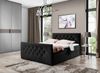Boxspringbett Schlafzimmerbett EIVOR 180x200cm Schwarz inkl. Bettkasten Bild 2