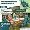 KESSER® Gartenstuhl Hochlehner mit Armlehnen | Aluminium Klappstuhl inkl. Kopfkissen Campingstuhl 7-Fach Verstellbar Rückenlehne | Atmungsaktiv & Wetterfest | Klappbar & Anti-Rutsch 1 Stück, Petrol Grün Bild 3