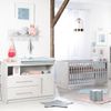 roba Kinderzimmerset 'Maren 2' 2-teilig - Bett 70 x 140 - breite Wickelkommode - Weiß / Lichtgrau Bild 2