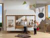Vipack Landhausbett mit Dach 90x200 cm, Oak/Weiß, inkl. Lattenrost und Bettschublade, teilmassiv Kiefer Bild 4