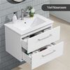 Yaheetech Waschbeckenunterschrank Hängender Badezimmerschrank mit Waschbecken und Schubladen Bild 4