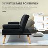 HOMCOM Schlafsofa, 3-Sitzer-Sofa, verstellbare Rückenlehne, Leinenoptik, mit Becherhalter, im Skandi-Design, bis 250 kg Belastbar, Dunkelgrau, 181 x 77 x 78 cm Bild 5