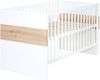 roba Kinderzimmerset 'Lion' 2-teilig - Bett 70 x 140 - Wickelkommode - Weiß / Artisan Eiche Bild 3
