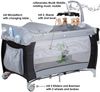BabyGO 'Sleeper deluxe' Reisebett 60x120 cm, schwarz, mit Matratze, Wickelauflage, Mobile und Schlupf Bild 3
