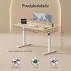 Devoko Höhenverstellbarer Schreibtisch 180x80 cm elektrisch, Höhenverstellung 71-121 cm mit Smart Control, 120 kg Tragkraft, für gesundes Arbeiten Bild 2
