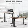 Devoko Höhenverstellbarer Schreibtisch 160x80 cm elektrisch, Höhenverstellung 71-121 cm mit Smart Control, 120 kg Tragkraft, für gesundes Arbeiten Bild 3