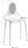 Vipack 'Billy' Kinder-Schminktisch mit Spiegel, MDF weiß, 53,6 x 40 x 75 cm Bild 3