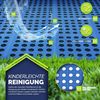tillvex® Pool Bodenschutzmatte mit Löchern 48 Stück Blau | Unterlegmatte für Pool & Planschbecken 51x51 cm | Poolmatte Bodenmatte Outdoor | Poolunterlage Bodenschutz Matten wärmeisolierend | Whirlpool Bodenfolie weich Bild 3