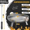 KESSER® Feuerschale mit 2,5 mm Stahldicke Feuerkorb aus Edelstahl / Stahl inklusive 42cm Feuerhaken aus Gusseisen, Wasserablauf & 2 stabile Griffe für Holz & Kohle Feuerstelle für Garten & Terrasse Ø 70 cm, Legierter Stahl Bild 3