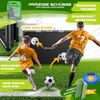 KESSER® Fußballtor, Outdoor Schusstraining, mit Torwand, UV-beständiges Netz, Stahlrahmen mit Polsterung, Erdhaken, Luftpumpe, Montagezubehör für Kinder und Erwachsene, Schwarz, 240cm Bild 5