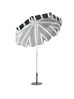 Sonnenschirm 'Follina' aus robustem Polyester-Stoff, neigbar, rund, schwarz weiß, 180 x 180 x 203 cm Bild 2
