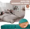 KESSER® Klappmatratze Gästematratze 3-fach Faltmatratze faltbar zum Sitzhocker | Schaumstoff 25kg/m³ extra dick 15cm atmungsaktiv waschbar abnehmbarer Bezug | Matratze inkl. Camping Tragetasche Dunkelgrün, 140 x 195 x 15 cm Bild 2