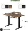 Devoko 120×60cm Elektrisch Höhenverstellbarer Schreibtisch mit Monitorständer, Computer-Schreibtisch, mit 2 Höhen-Speicherfunktionen, Vintagebraun Bild 3