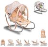 Moni Babywippe Lulu Sitzposition verstellbar Spielbogen Tragehenkel Metallrahmen in beige Bild 5