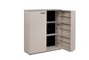 Finori Satos 02A Kommode / Schuhschrank, Samt | Schuhschrank für Flur | Maß: B x H x T ca. 100 x 110 x 34 cm | Schuhschrank mit Platz für bis zu 24 Paar Schuhe 2 Türen mit jeweils 2 Einlegeböden und 3 Kunststoffstangen zur Schuhfixierung Korpus jeweils... Bild 4