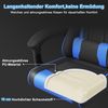 Devoko Gaming Stuhl mit Massagefunktion, Bürostuhl Ergonomisch mit Verstellbarer Ruckenlehne (90-135), Schreibtischstuhl mit Bewegliche Armlehne, max 150kg, Blau Bild 4