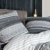 Janine Bettwäsche Palermo 3076 08 Grau Mako Satin 240 x 220 + 2x 80 x 80 cm Bild 4