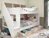 Parisot Bibop - Etagenbett 90x200 cm, Dekor Weiss mit Schubkasten als 3. Bett Bild 2