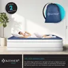 KESSER® Aufblasbare Matratze, Luftbett, mit eingebauter elektrischer Pumpe, mit Tasche, geeignet für 2 Person, 203 x 152,5 x 51 cm, Blau Bild 2