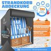 KESSER® Premium Strandkorb Schutzhülle mit Belüftungsöffnungen, Wasserdicht, Winterfest, UV-Beständiges, Reißfest, 600D Oxford Gewebe Abdeckung, Anthrazit, 160 x 120 x 90 cm Bild 3