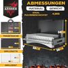 KESSER® Klappgrill, tragbarer Holzkohlegrill aus pulverbeschichtetem Stahl inkl. Grillrost, Grillmatte & Tragetasche, Schwarz, 38 x 50 x 34 cm Bild 3