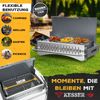 KESSER® Klappgrill tragbarer Camping Grill | Holzkohlegrill aus pulverbeschichtetem Stahl inklusive Grillrost, Grillmatte & Tragetasche | Faltbar BBQ ideal für Camping, Picknick & Angeln Anthrazit, Ohne Beine Bild 3