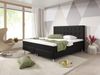 Boxspringbett KN0016 180x200 cm Webstoff Schwarz mit Topper-Optik Bild 3